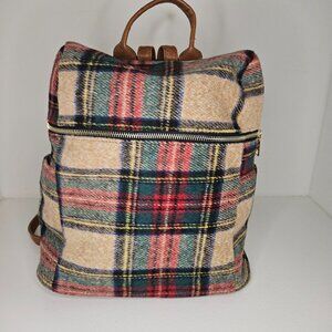 Jen&Co Plaid Vegan Backpack